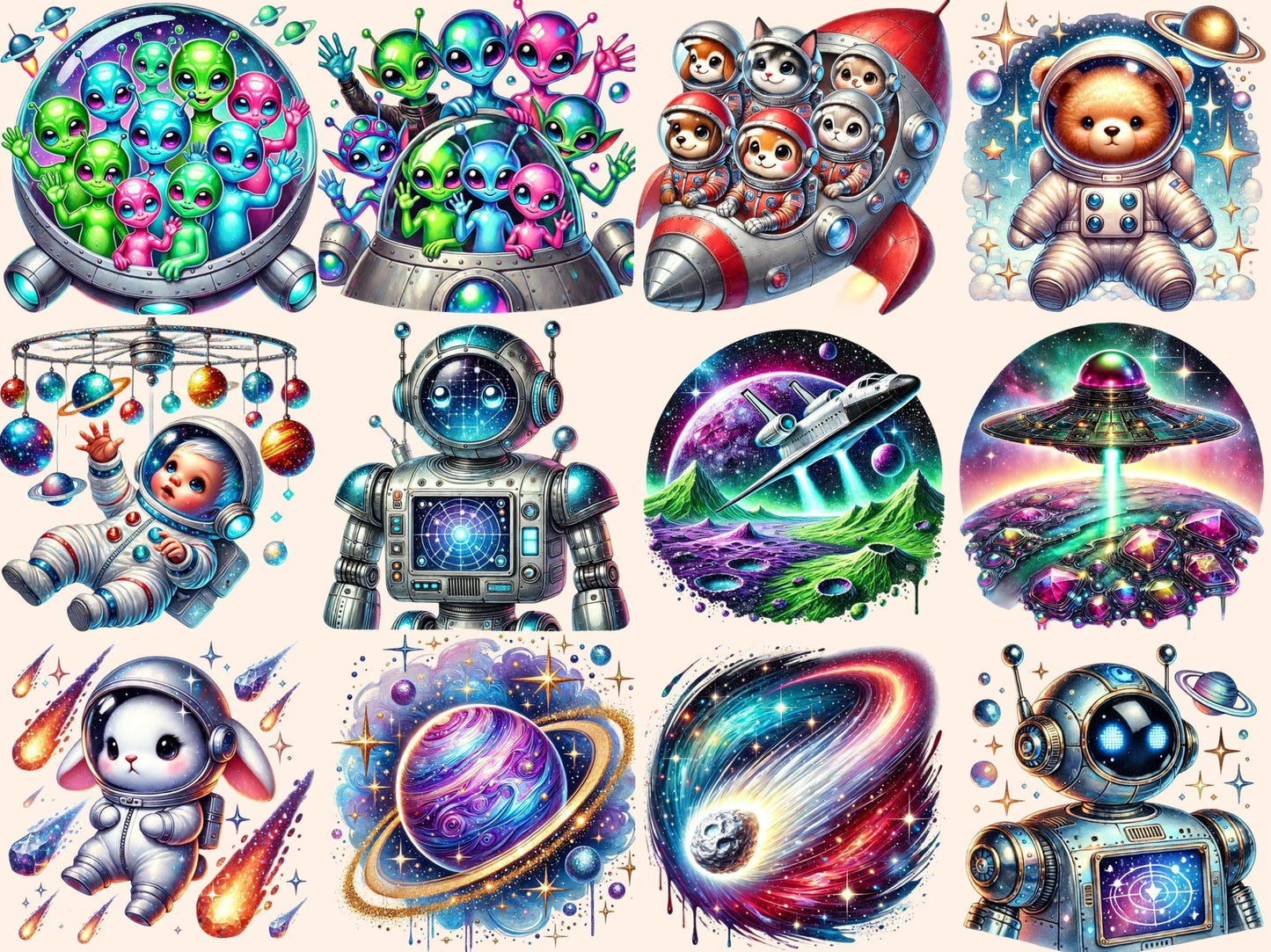 Space (P3) Clipart - High - Quality Instant Digital Download for Creative Projects