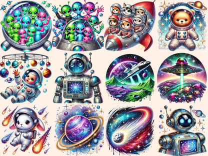 Space (P3) Clipart Astronaut Graphics - Wonders Artist