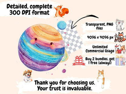 Space Watercolor Clipart alien clipart - Wonders Artist