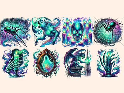 Spectral Halloween (P2) Clipart Creepy Ghost PNG - Wonders Artist