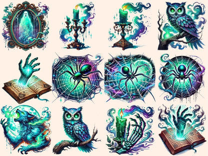 Spectral Halloween (P2) Clipart Creepy Ghost PNG - Wonders Artist