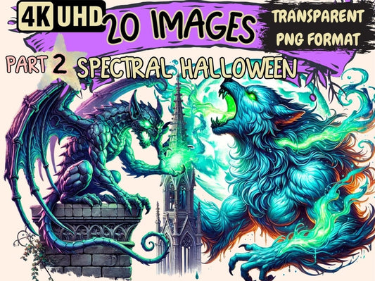 Spectral Halloween (P2) Clipart Creepy Ghost PNG - Wonders Artist