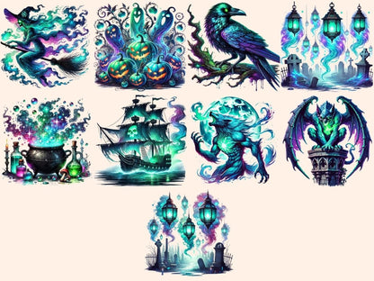 Spectral Halloween (P3) Clipart Creepy Ghost PNG - Wonders Artist