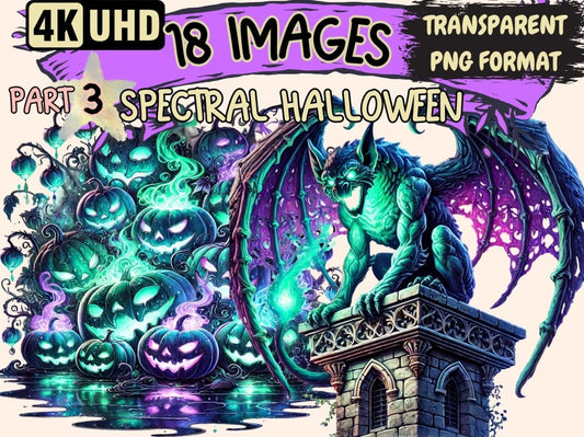 Spectral Halloween (P3) Clipart Creepy Ghost PNG - Wonders Artist