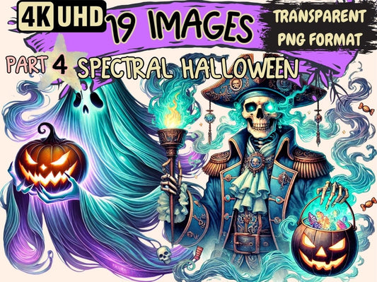 Spectral Halloween (P4) Clipart Creepy Ghost PNG - Wonders Artist