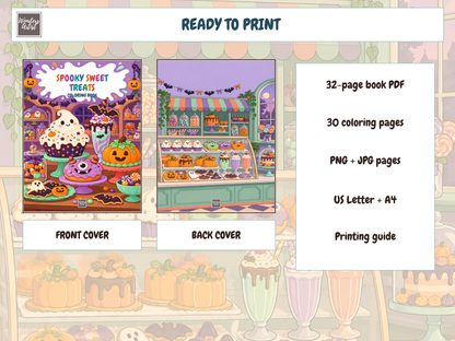 Spooky Sweet Treats Coloring Book — whats included
