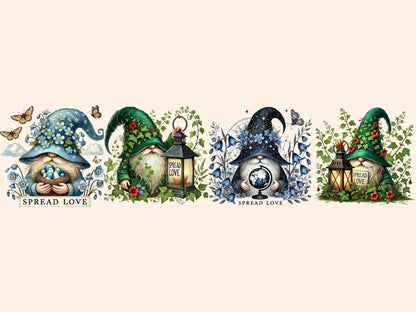 Spread Love Gnomes Clipart Cute gnome art - Wonders Artist