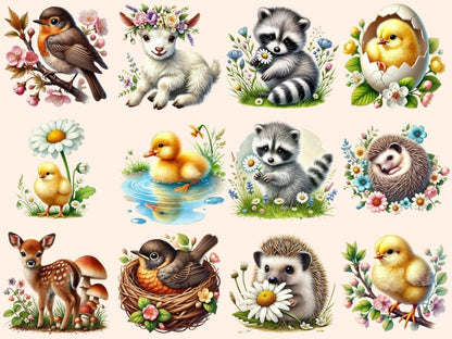 Spring Baby Animals (P1) Clipart baby animals clipart - Wonders Artist