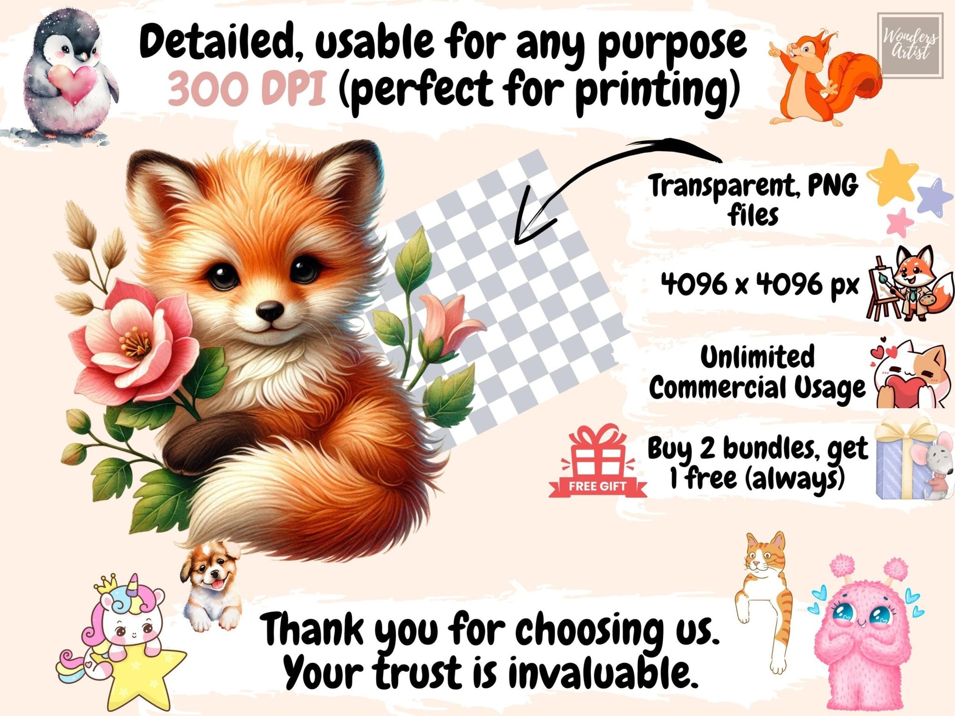 Spring Baby Animals (P2) Clipart - High - Quality Instant Digital Download for Creative Projects