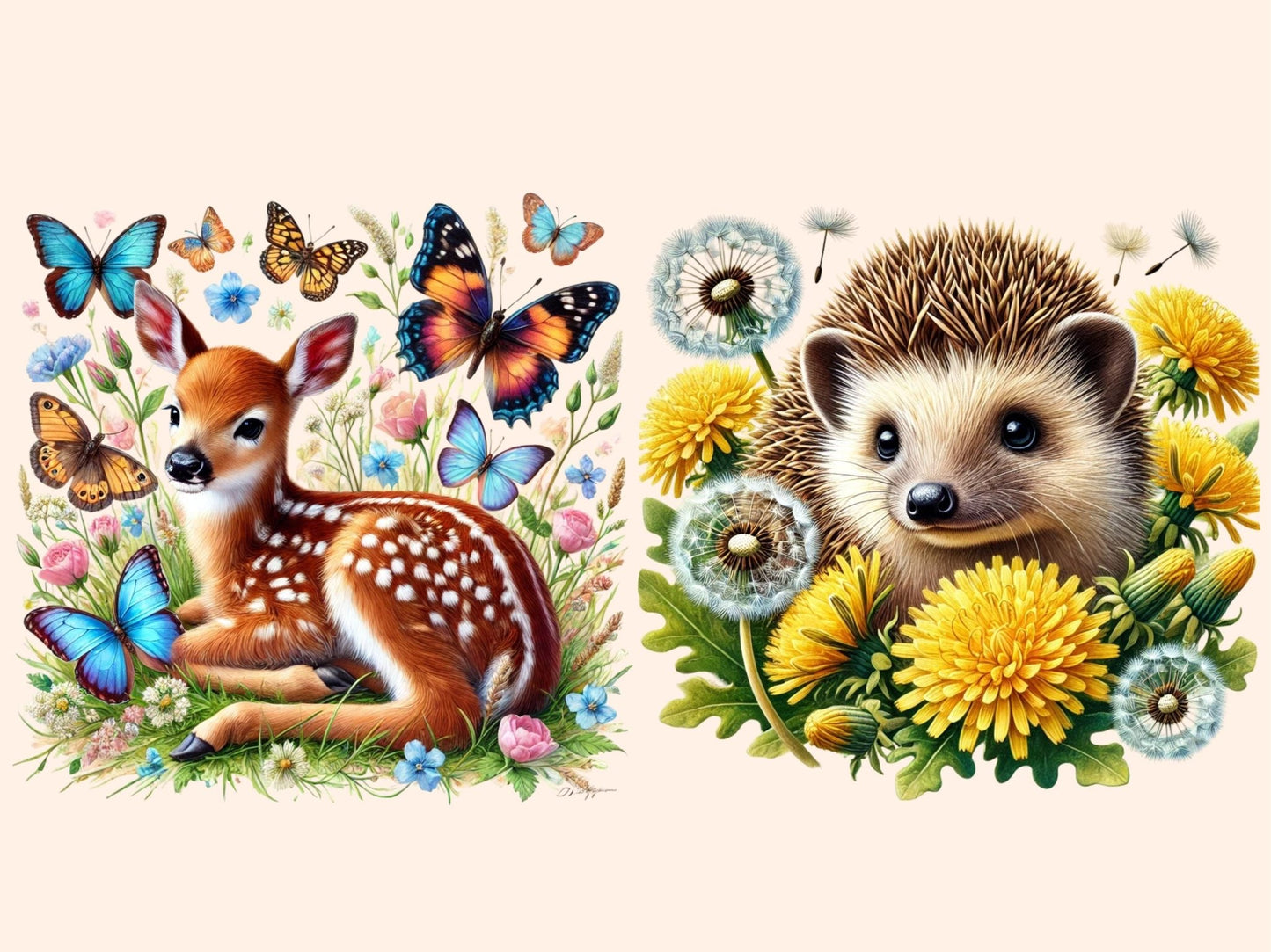 Spring Baby Animals (P2) Clipart - High - Quality Instant Digital Download for Creative Projects