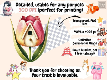 Spring Birdhouses (P1) Clipart bird clipart - Wonders Artist