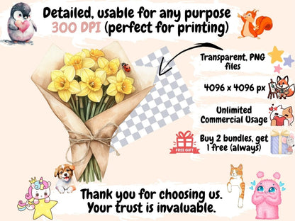 Spring Blooms Watercolor Clipart blooming flowers png - Wonders Artist