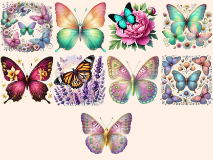 Spring Butterflies (P3) Clipart boho butterfly - Wonders Artist