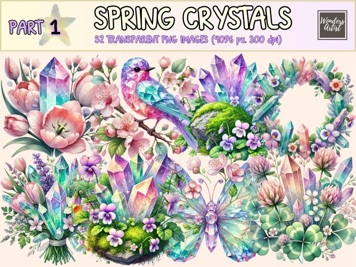 Spring Crystals Clipart crystal clipart crystal graphics crystal images - WondersArtist
