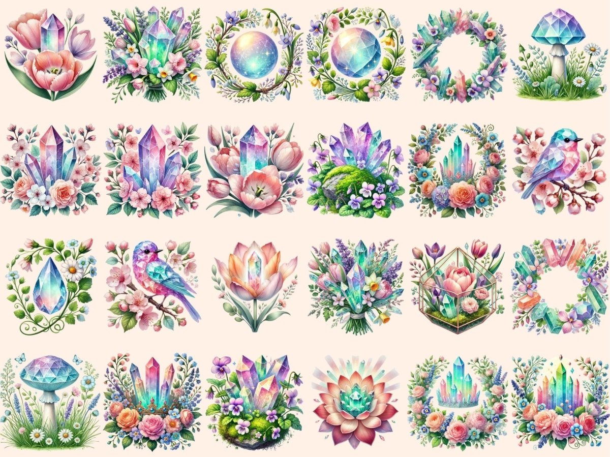 Spring Crystals Clipart crystal clipart crystal graphics crystal images - WondersArtist