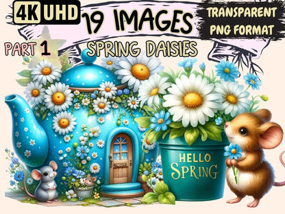 Spring Daisies Clipart Cute daisy art - Wonders Artist