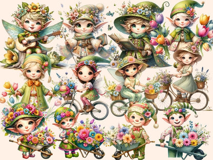 Spring Elves Clipart elf clipart - Wonders Artist