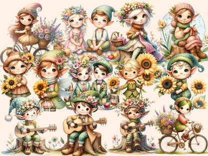 Spring Elves Clipart elf clipart - Wonders Artist