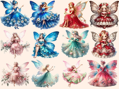 Spring Fairies (P2) Clipart Cute fairy art - Wonders Artist