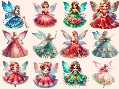 Spring Fairies (P2) Clipart Cute fairy art - Wonders Artist