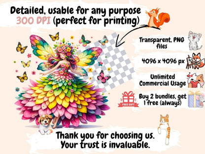 Spring Fairies (P3) Clipart Cute fairy art - Wonders Artist