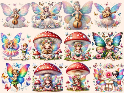 Spring Fairies (P4) Clipart Cute fairy art - Wonders Artist