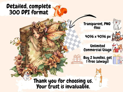 Spring Fairies Watercolor Clipart fairies graphics - Wonders Artist