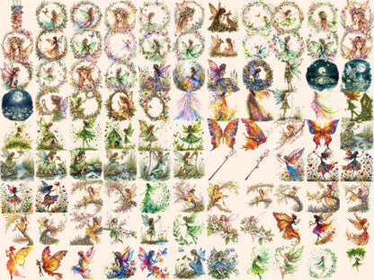 Spring Fairies Watercolor Clipart fairies graphics - Wonders Artist