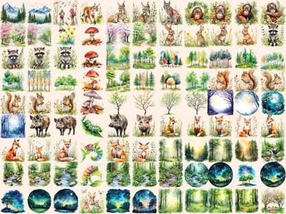Spring Forests Watercolor Clipart forest clipart - Wonders Artist