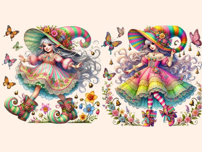 Spring Girl Elves Clipart Cute Spring Elves - Wonders Artist