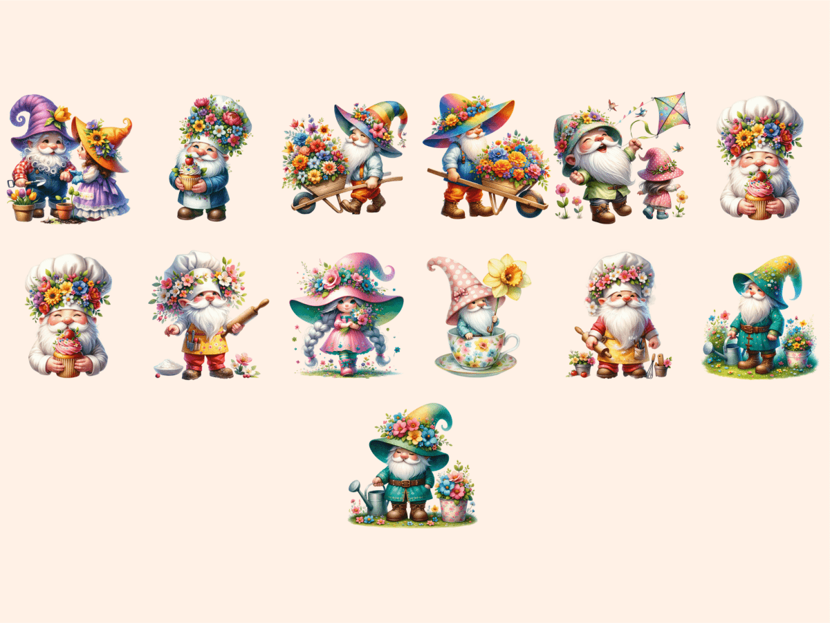 Spring Gnomes Clipart autopost flowers gnome png garden gnome clipart - WondersArtist