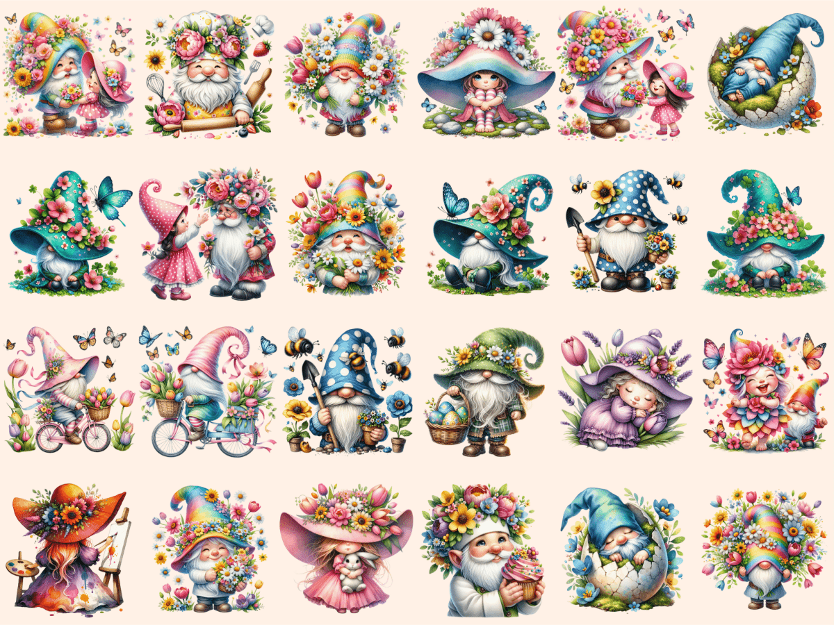 Spring Gnomes Clipart autopost flowers gnome png garden gnome clipart - WondersArtist