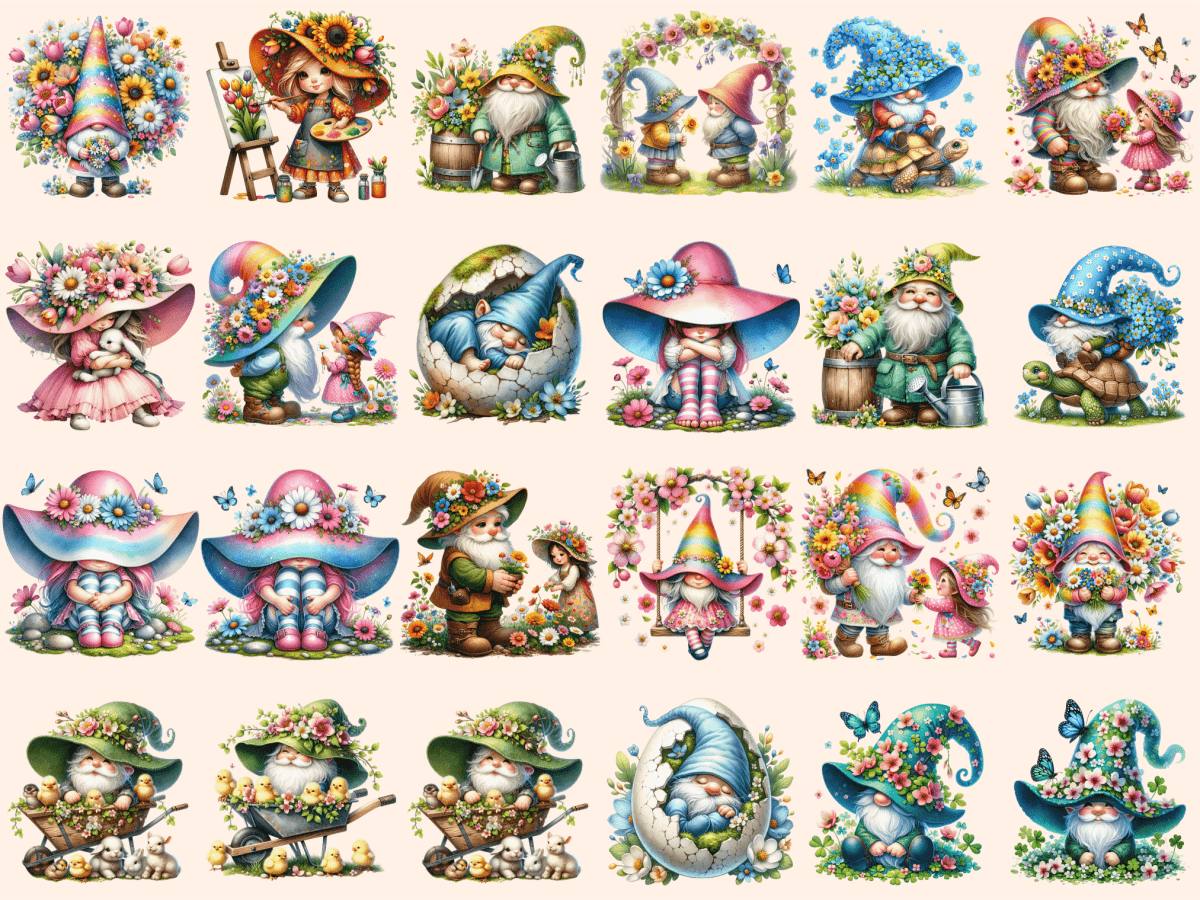 Spring Gnomes Clipart autopost flowers gnome png garden gnome clipart - WondersArtist