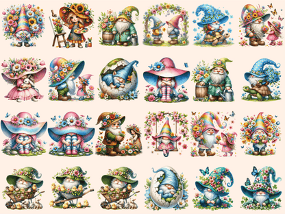 Spring Gnomes Clipart autopost flowers gnome png garden gnome clipart - WondersArtist