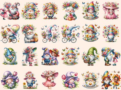 Spring Gnomes Clipart autopost flowers gnome png garden gnome clipart - WondersArtist