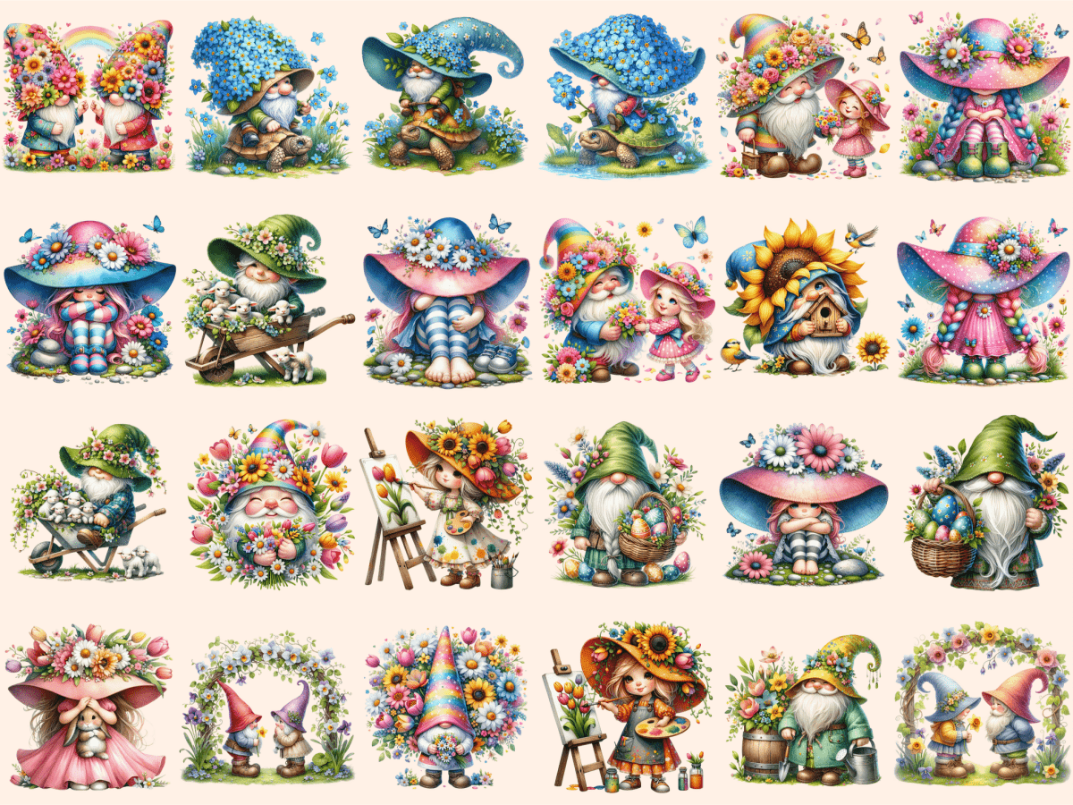 Spring Gnomes Clipart autopost flowers gnome png garden gnome clipart - WondersArtist