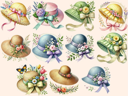 Spring Hats Clipart boho hat clipart - Wonders Artist