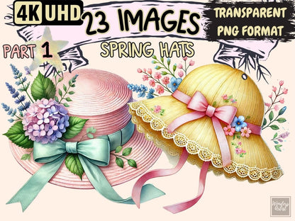 Spring Hats Clipart boho hat clipart - Wonders Artist