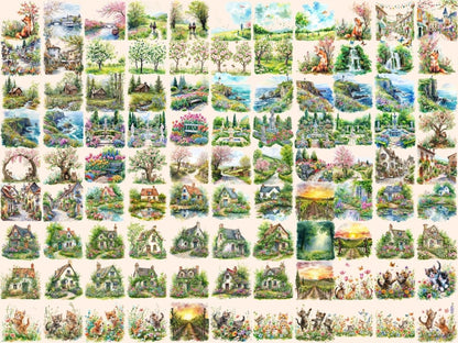 Spring Landscapes Watercolor Clipart nature landscape png - Wonders Artist