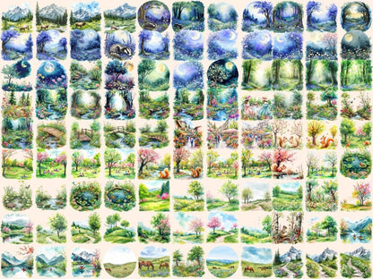 Spring Landscapes Watercolor Clipart nature landscape png - Wonders Artist