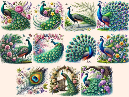 Spring Peacocks (P3) Clipart bird clipart - Wonders Artist