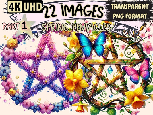 Spring Pentacles Clipart floral pentacles - Wonders Artist