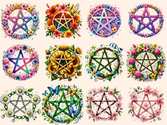 Pentáculos de primavera Clipart