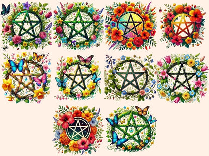 Spring Pentacles Clipart floral pentacles - Wonders Artist