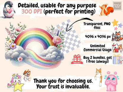 Spring Rainbows Clipart boho rainbow clipart - Wonders Artist