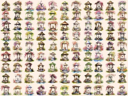 Spring Wells Watercolor Clipart garden well clipart - Wonders Artist