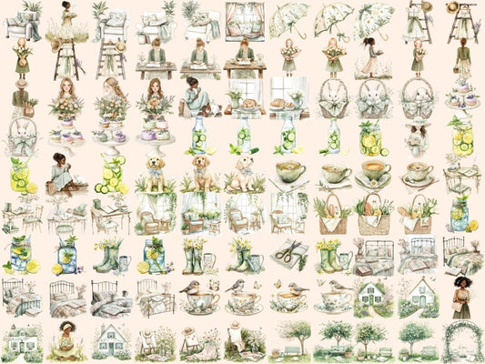 Spring Whispers Watercolor Clipart