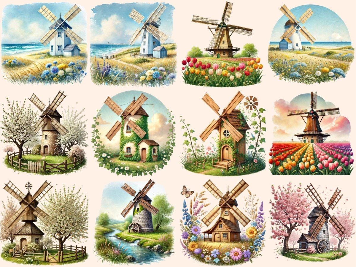 Spring Windmills Clipart countryside windmill - Wonders Artist