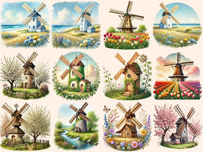 Spring Windmills Clipart countryside windmill - Wonders Artist