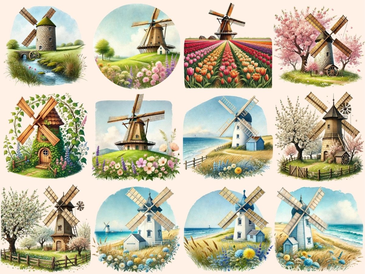 Spring Windmills Clipart countryside windmill - Wonders Artist